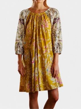 Anthropologie Daily Practice Mollie Tunic Dress NWT Floral Boho M Cottage-core